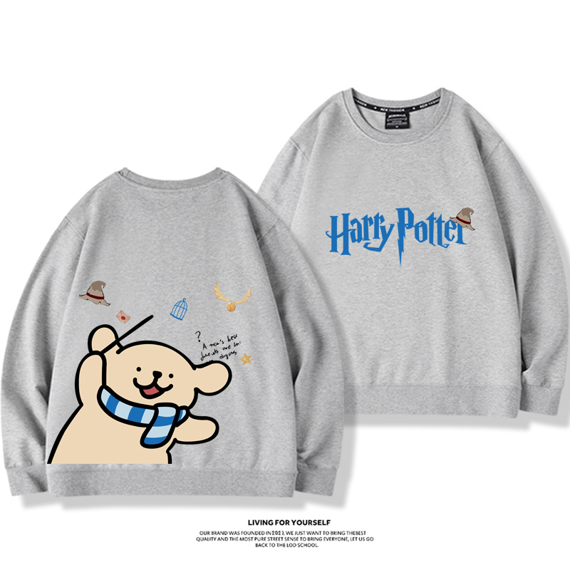 線條小狗2023親子情侶裝 圓領長袖