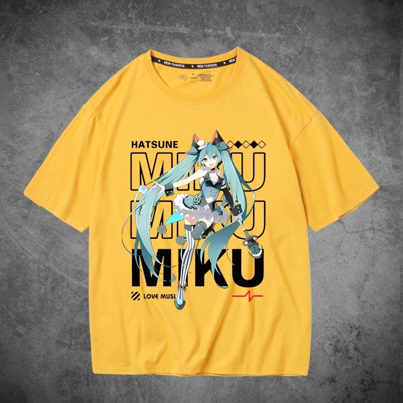 初音未來聯名衛衣2024秋冬新款親子情侶裝薄絨款連帽衛衣