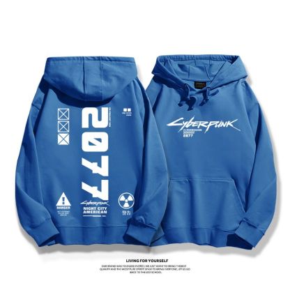 電馭叛客2077聯名衛衣2025秋冬新款親子情侶裝連帽衛衣