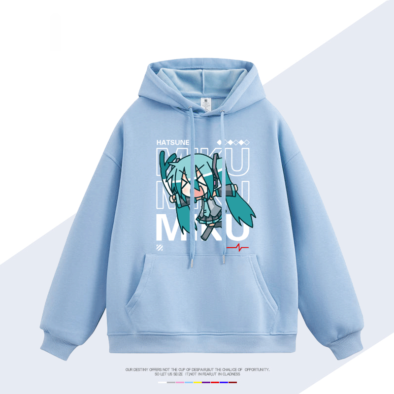 初音未來 聯名衛衣2025秋冬新款 親子情侶裝連帽衛衣