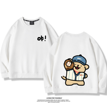 線條小狗2023親子情侶裝 圓領長袖