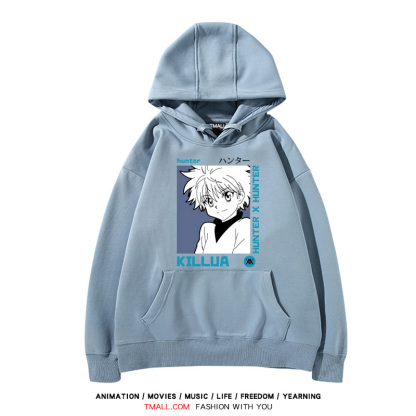 全職獵人 聯名衛衣2024秋冬新款親子情侶裝薄絨款連帽衛衣