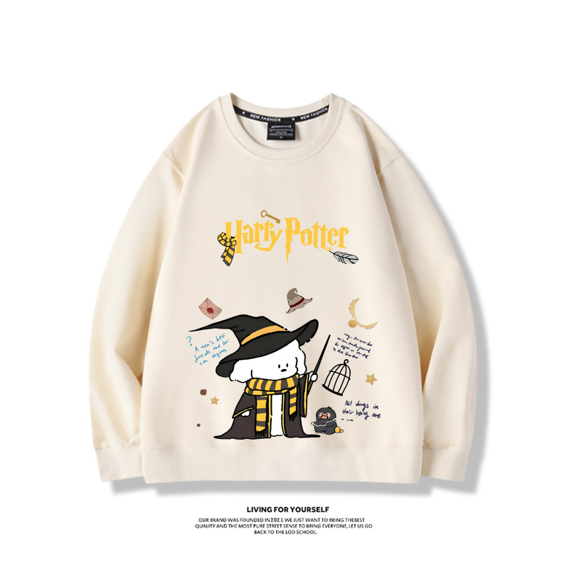 線條小狗2023親子情侶裝 圓領長袖