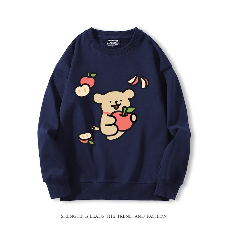 線條小狗 2024親子情侶裝 圓領長袖