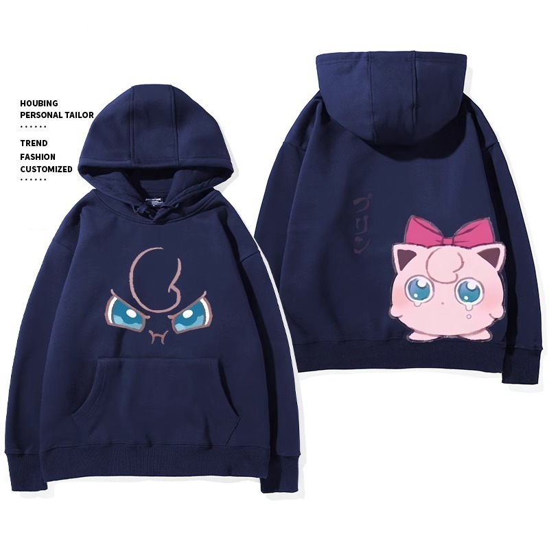 寶可夢 聯名衛衣2024秋冬新款親子情侶裝薄絨款連帽衛衣