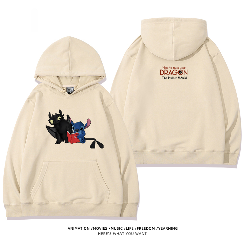 馴龍高手 聯名衛衣2024秋冬新款親子情侶裝薄絨款連帽衛衣
