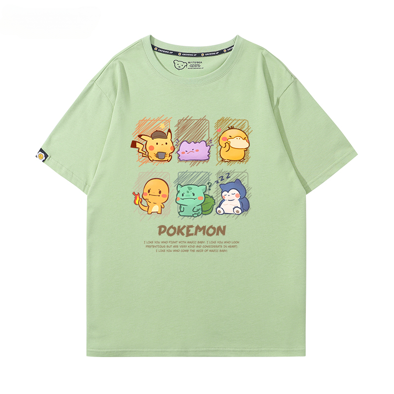 精靈寶可夢 2024親子情侶男女同款 純棉T恤