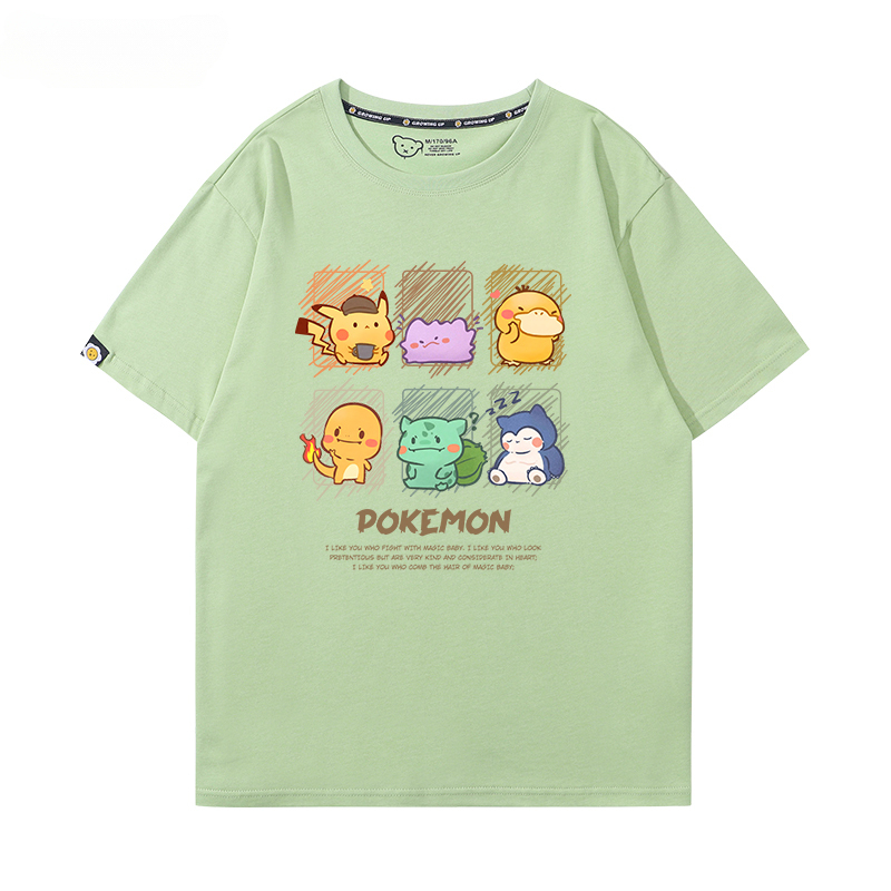 精靈寶可夢 2024親子情侶男女同款 純棉T恤