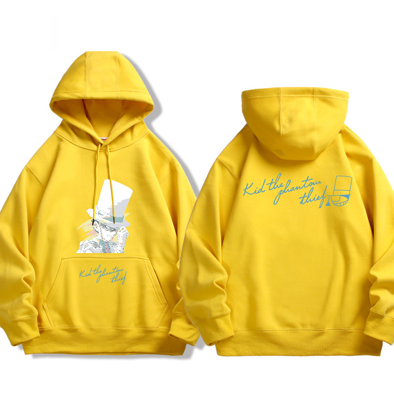 名偵探柯南 2024秋冬新款親子情侶裝薄絨款連帽衛衣