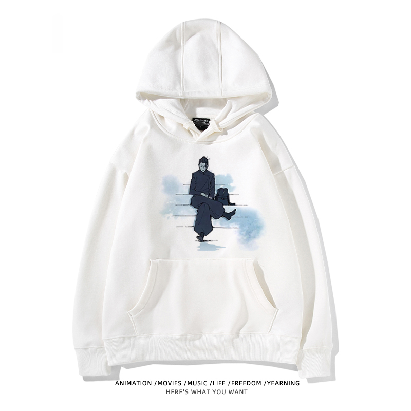 咒術迴戰聯名衛衣2024秋冬新款親子情侶裝薄絨款連帽衛衣