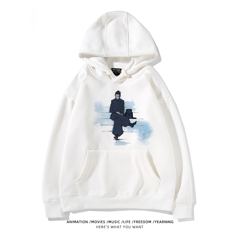 咒術迴戰聯名衛衣2024秋冬新款親子情侶裝薄絨款連帽衛衣