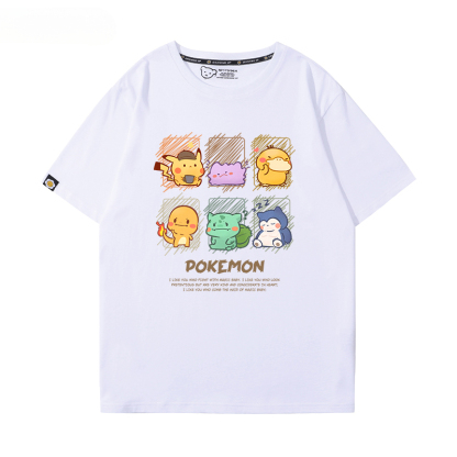 精靈寶可夢 2024親子情侶男女同款 純棉T恤