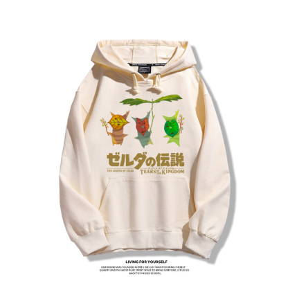 薩爾達傳說王國之淚聯名衛衣2023秋冬新款親子情侶裝薄絨款連帽衛衣