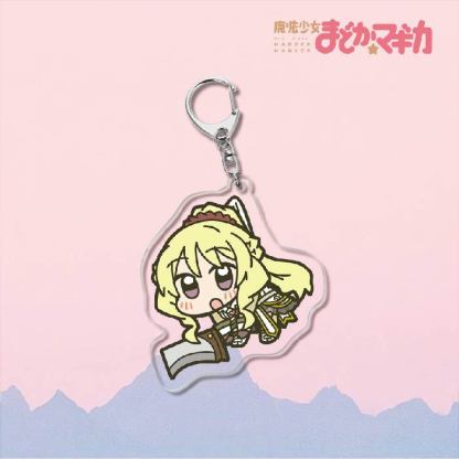 魔法少女小圓鹿目圓曉美焰美樹沙耶香巴麻美亞力克鑰匙扣立牌掛飾【單買三件起送】