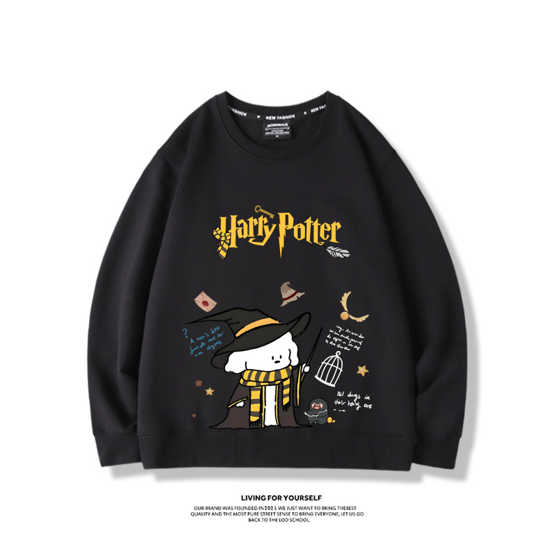 線條小狗2023親子情侶裝 圓領長袖