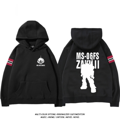 機動戰士高達扎古吉翁 聯名衛衣2024秋冬新款親子情侶裝薄絨款連帽衛衣