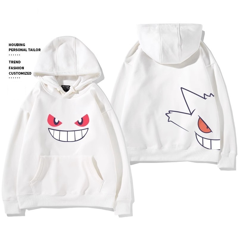 寶可夢 聯名衛衣2024秋冬新款親子情侶裝薄絨款連帽衛衣