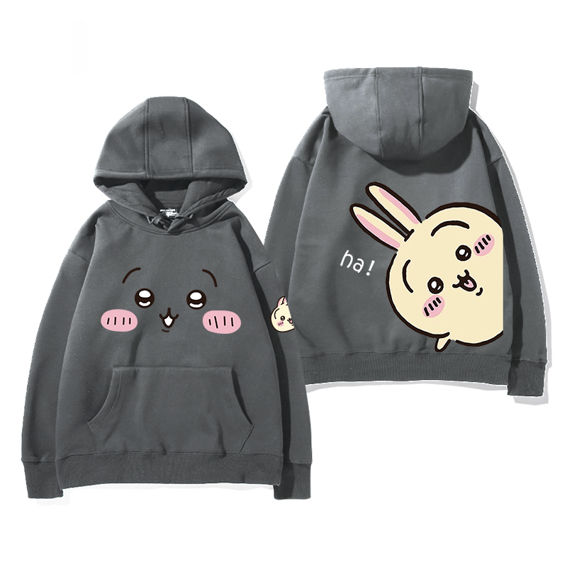 chiikawa 2024秋冬新款親子情侶裝薄絨款連帽衛衣