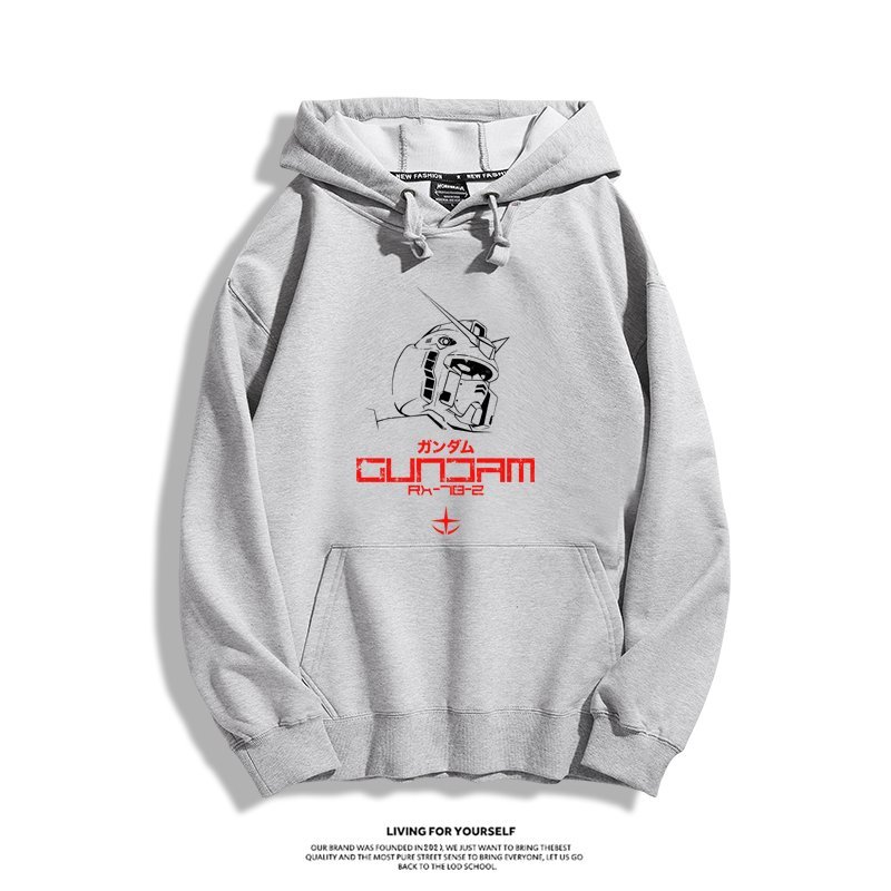 機動戰士高達 聯名衛衣2024秋冬新款親子情侶裝薄絨款連帽衛衣