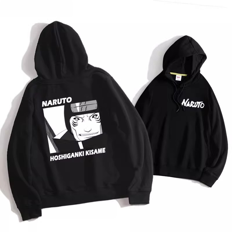 火影忍者聯名衛衣2024秋冬新款親子情侶裝薄絨款連帽衛衣