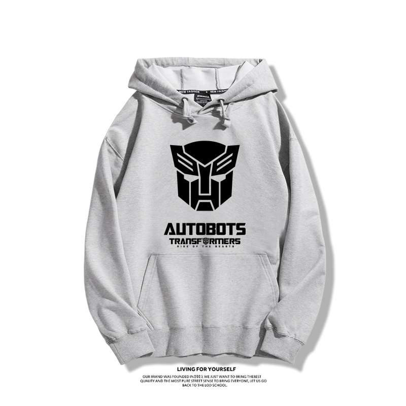 變形金剛7聯名衛衣2023秋冬新款親子情侶裝薄絨款連帽衛衣