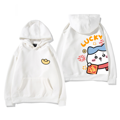 chiikawa 2024秋冬新款親子情侶裝薄絨款連帽衛衣