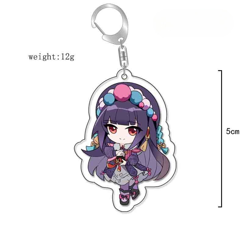 原神旅行者可莉安柏凱亞克力雙面鑰匙扣個性掛飾遊戲周邊薔薇魔女【單買三件起送】