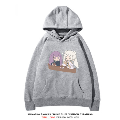 葬送的芙莉蓮 聯名衛衣2024秋冬新款親子情侶裝薄絨款連帽衛衣