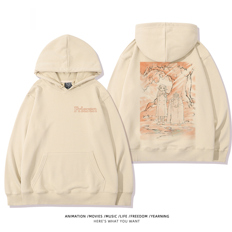 葬送的芙莉蓮 2024秋冬新款親子情侶裝薄絨款連帽衛衣