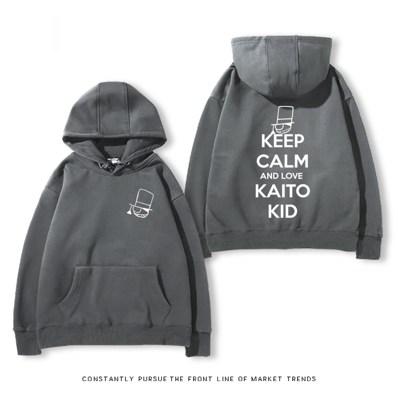 名偵探柯南聯名衛衣2024秋冬新款親子情侶裝薄絨款連帽衛衣