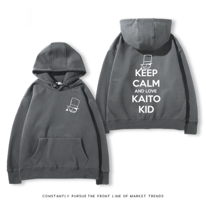 名偵探柯南聯名衛衣2024秋冬新款親子情侶裝薄絨款連帽衛衣