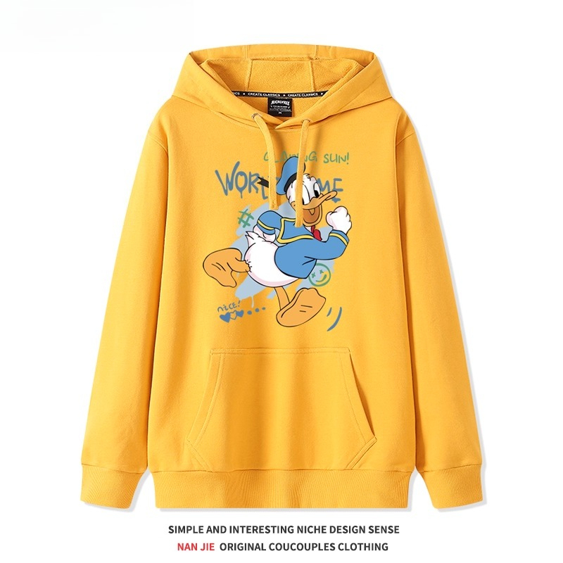 唐老鴨 聯名衛衣2025秋冬新款 親子情侶裝連帽衛衣