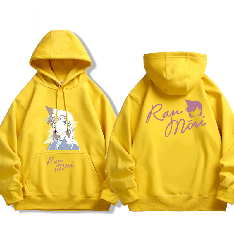 名偵探柯南 2024秋冬新款親子情侶裝薄絨款連帽衛衣