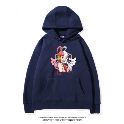 航海王紅髮歌姬烏塔 聯名衛衣2024秋冬新款親子情侶裝薄絨款連帽衛衣