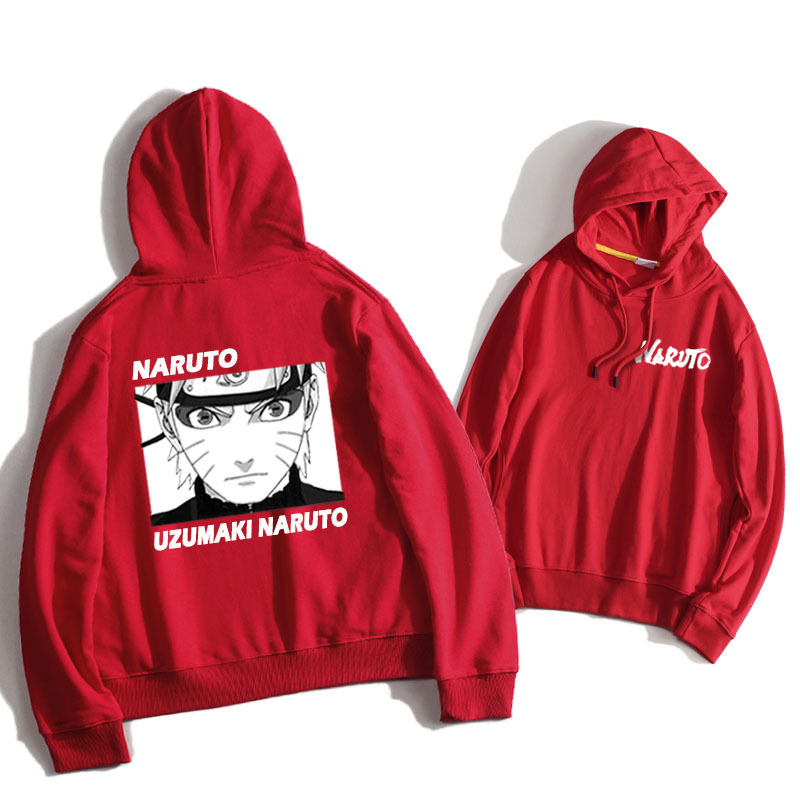 火影忍者聯名衛衣2024秋冬新款親子情侶裝薄絨款連帽衛衣