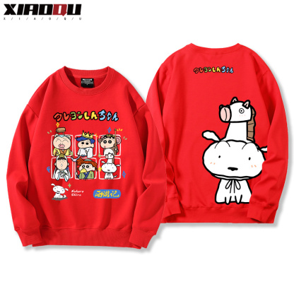 蠟筆小新聯名西遊記哈利波特玩具總動員小葵巴斯光年赫敏 2024親子情侶裝 圓領長袖