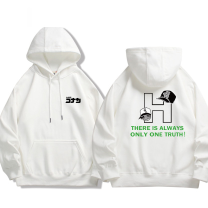 名偵探柯南 2024秋冬新款親子情侶裝薄絨款連帽衛衣