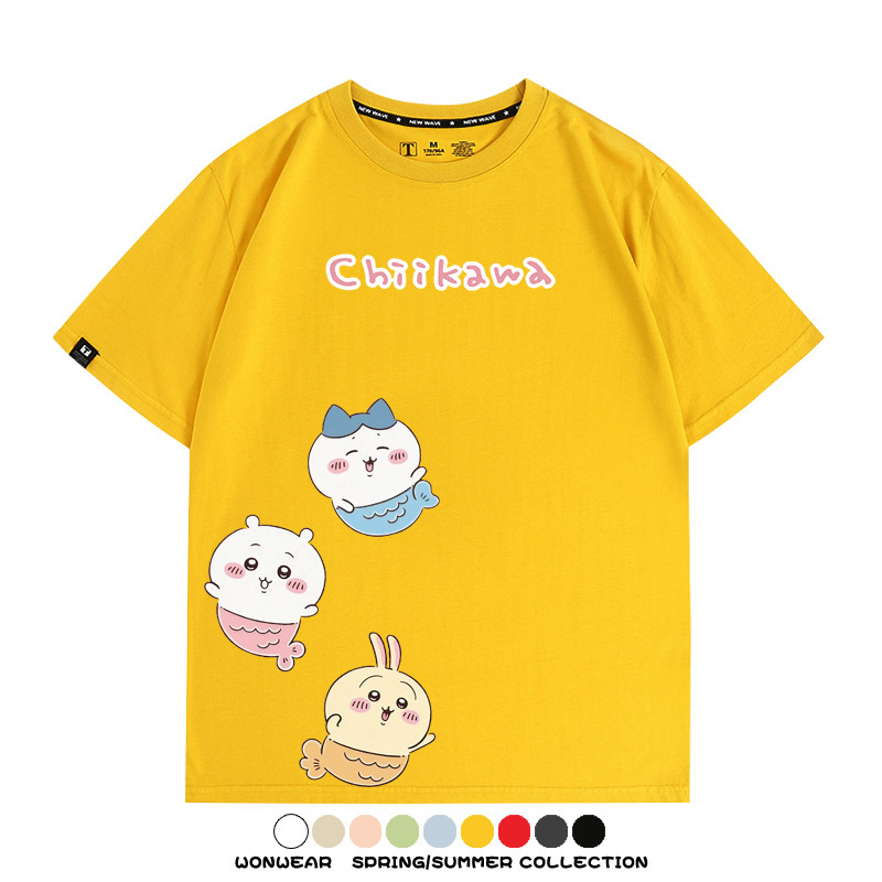 Chiikawa吉伊卡哇烏薩奇寶寶 親子情侶裝寬鬆短袖T