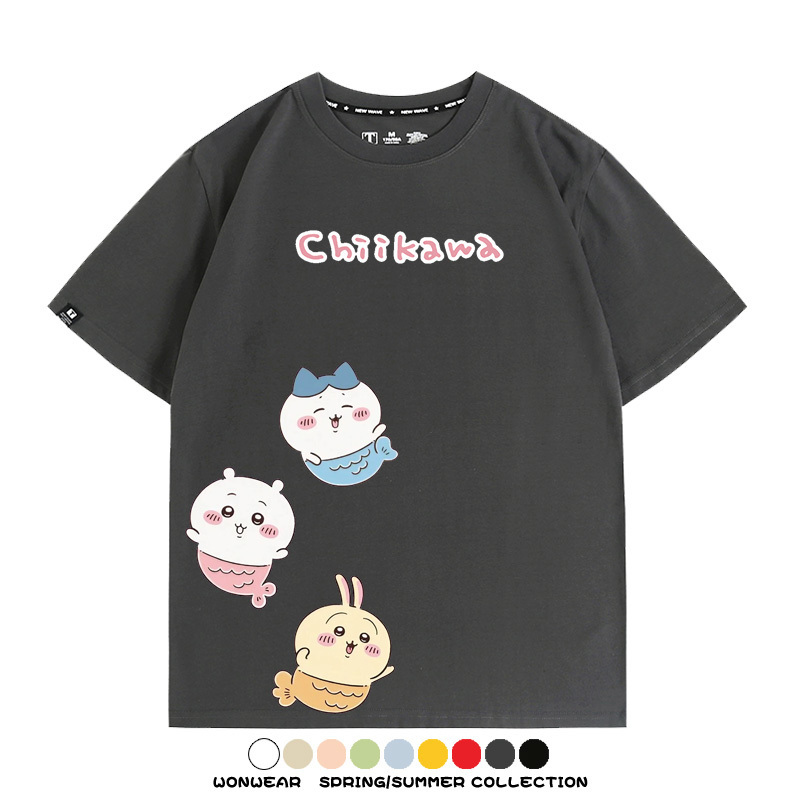 Chiikawa吉伊卡哇烏薩奇寶寶 親子情侶裝寬鬆短袖T