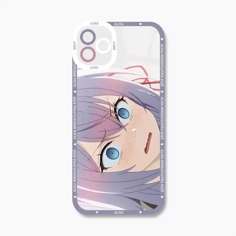 不時輕聲地以俄語遮羞的鄰座艾莉同學天使眼透明防摔軟殼