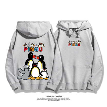 企鵝Pingu 2025秋冬新款 親子情侶男女連帽衛衣