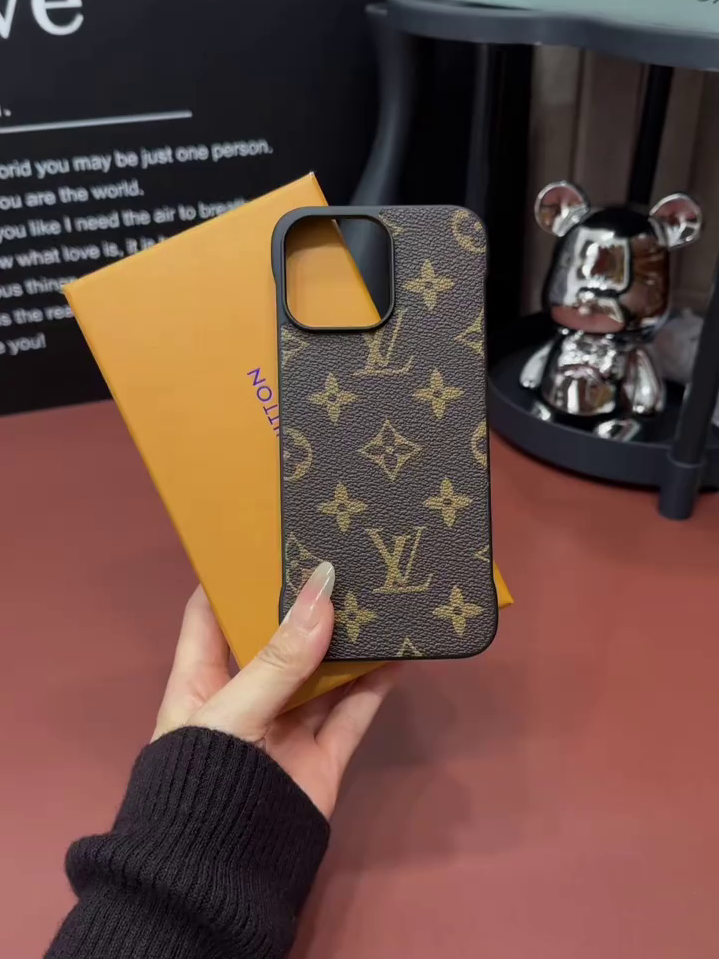 路易威登無邊框皮質手機殼