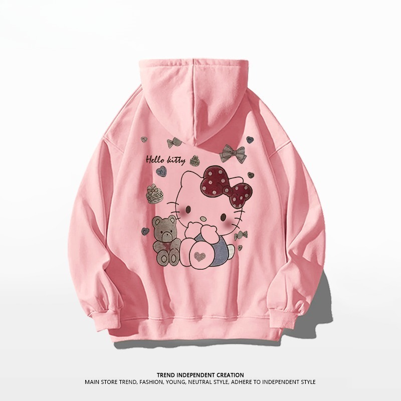 Hello Kitty凱蒂貓新款 親子情侶男女連帽衛衣