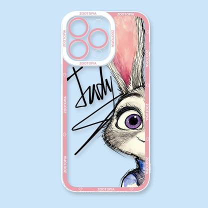 動物方城市天使眼透明防摔軟殼