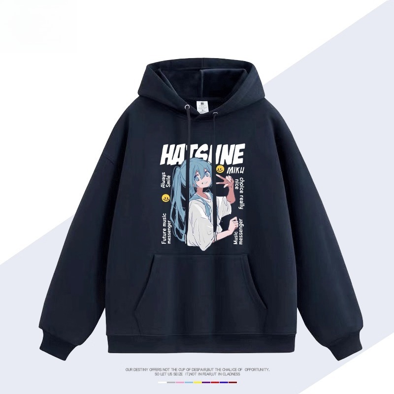 初音未來 聯名衛衣2025秋冬新款 親子情侶裝連帽衛衣