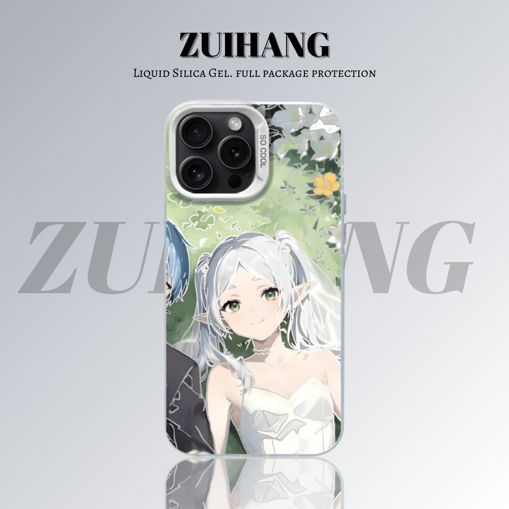 芙莉蓮彩銀線條漸變防摔手機殼