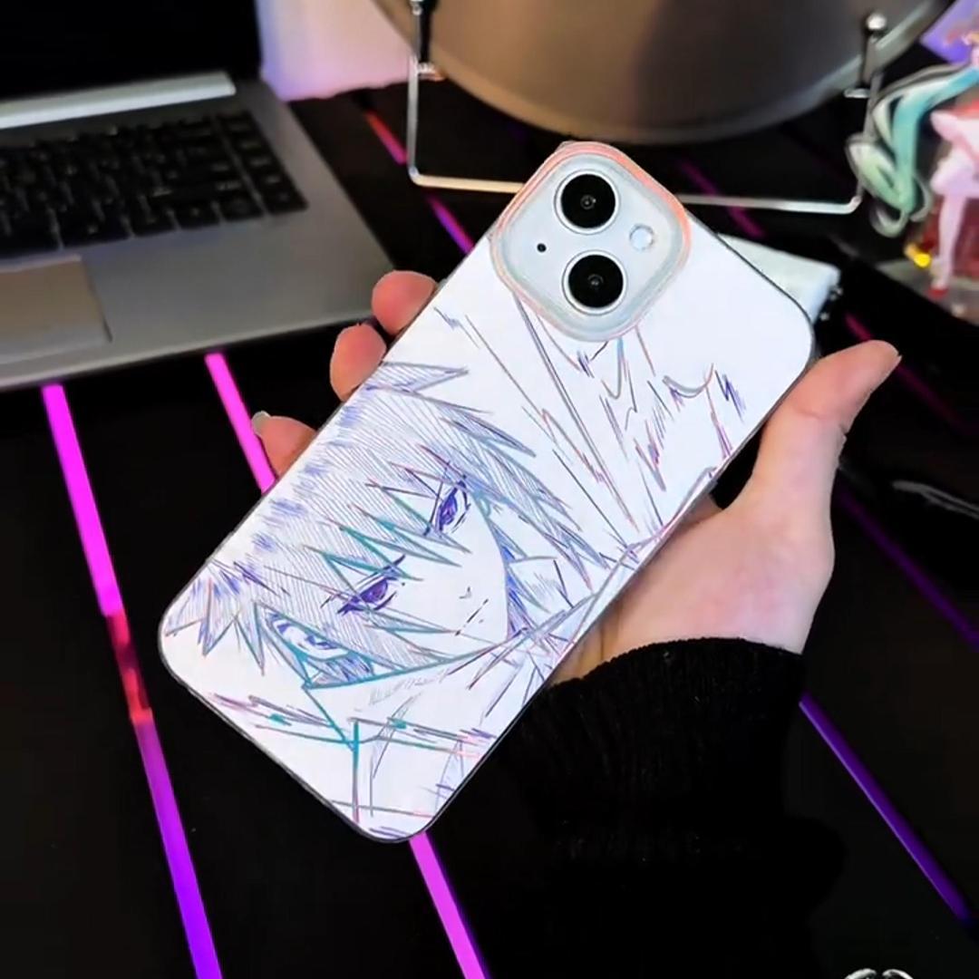 火影忍者 極光/彩銀 線條漸變防摔手機殼