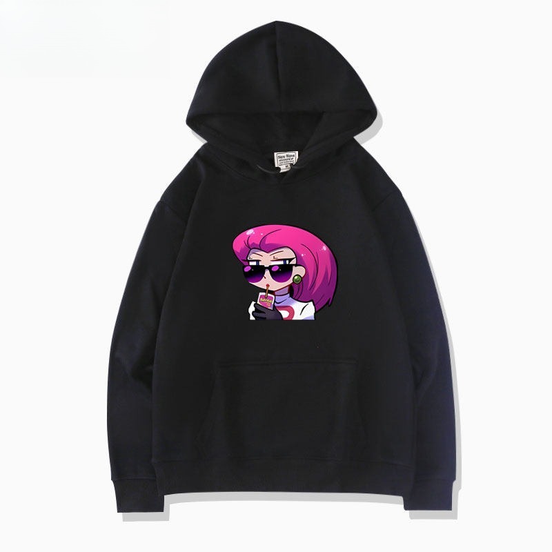 寶可夢火箭隊 聯名衛衣新款 親子情侶裝連帽衛衣