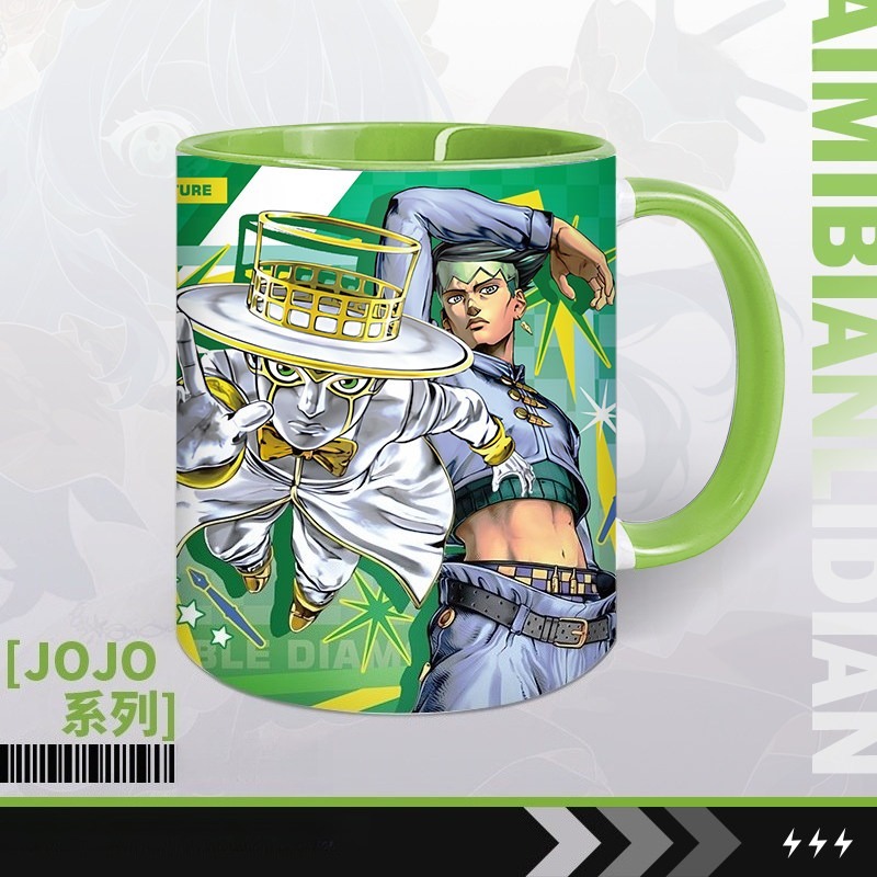 JOJO奇妙冒險動漫周邊杯子吉良吉影殺手皇后岸邊仗助承太郎陶瓷杯