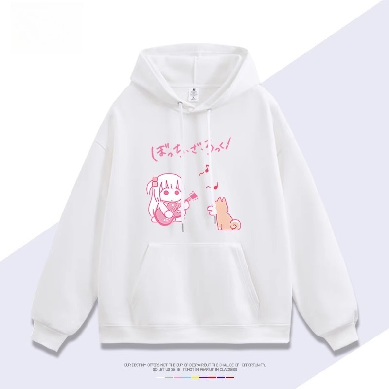 孤獨搖滾 聯名衛衣2024秋冬新款親子情侶裝薄絨款連帽衛衣